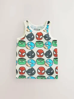 Next Multi Marvel 100% Cotton Vests 3 Pack (1.5-12yrs)^BOY Tops|Multipacks