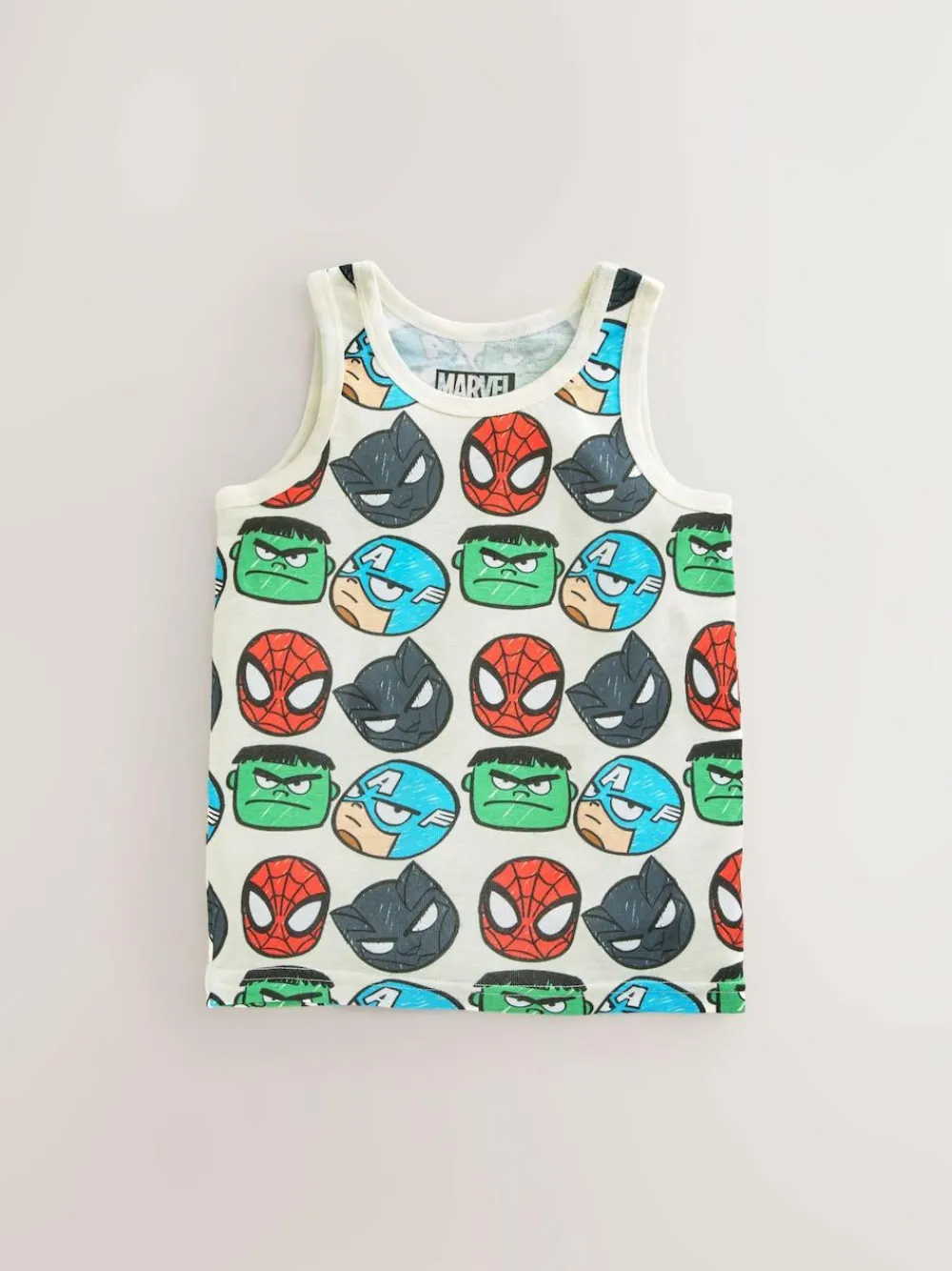 Next Multi Marvel 100% Cotton Vests 3 Pack (1.5-12yrs)^BOY Tops|Multipacks