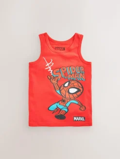 Next Multi Marvel 100% Cotton Vests 3 Pack (1.5-12yrs)^BOY Tops|Multipacks