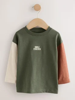 Online Next Multi Minerals Long Sleeve T-Shirts 5 Pack (3mths-7yrs)