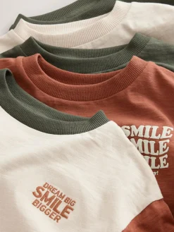Online Next Multi Minerals Long Sleeve T-Shirts 5 Pack (3mths-7yrs)