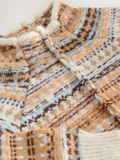 Next Stand Neck Fairisle Pattern Stitch Knitted Jumper^Women Knitwear|Knitwear