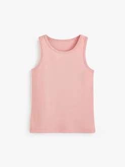 Next Multi Pastel 100% Cotton Vests 5 Pack (1.5-16yrs)^ Underwear|Vests