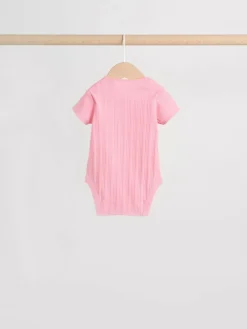 Next Multi Pastel 5 Pack Short Sleeve Baby Bodysuits^ Bodysuits & Vests|Vests