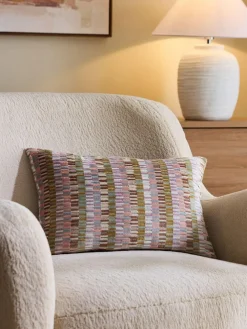 Next 40 x 59cm Cut Velvet Rio Blocks Cushion^ Cushions & Throws