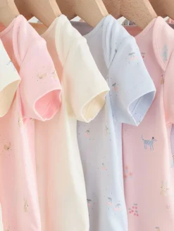 Next Multi Pastel Character 7 Pack Short Sleeve Baby Bodysuits^ Bodysuits & Vests|Vests