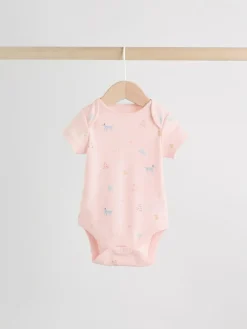 Next Multi Pastel Character 7 Pack Short Sleeve Baby Bodysuits^ Bodysuits & Vests|Vests