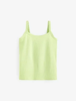 Next Multi Pastel Rib Cami Vest 5 Pack (2-16yrs)