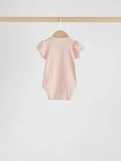 Next Multi Pastel Short Sleeve Pointelle Baby Bodysuits 5 Pack^ Bodysuits & Vests|Vests