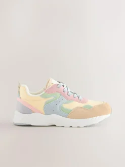 Next Standard Fit (F) Lace-Up Colourblock Trainers^ Sneakers|Boots