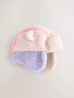 Online Next Multi Patchwork Borg Baby Trapper Hat (0mths-2yrs)