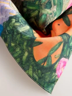 Next Multi Pink Floral Benjamin MacGregor Artist Collaboration Lightweight Square Scarf^Women Hats, Gloves & Scarves|Hats, Gloves & Scarves