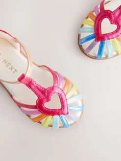 Online Next Standard Fit (F) Fisherman Heart Occasion Sandals Multi Rainbow