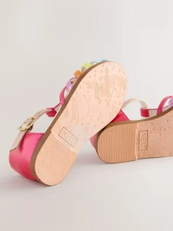 Online Next Standard Fit (F) Fisherman Heart Occasion Sandals Multi Rainbow