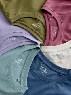 Next Multi Regular Fit Essential Cotton T-Shirts 6 Pack^ Nightwear|Tops & T-Shirts
