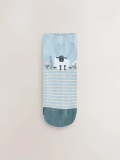 New Next Multi Sheep Print Trainer Socks 4 Pack