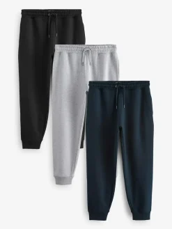 Outlet Next Slim Fit Cotton Rich Jersey Joggers 3 Pack Multi