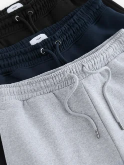 Outlet Next Slim Fit Cotton Rich Jersey Joggers 3 Pack Multi