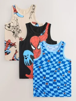 Next Multi Spiderman Vests 3 Pack (1.5-10yrs)^BOY Underwear|Vests