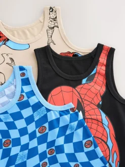 Next Multi Spiderman Vests 3 Pack (1.5-10yrs)^BOY Underwear|Vests