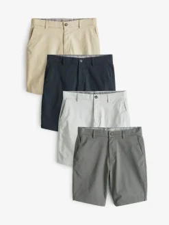 Online Next Straight Fit Stretch Chino Shorts 4 Pack Multi