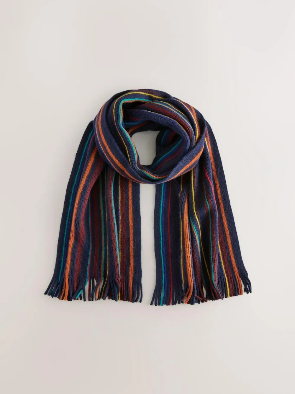 New Next Multi Stripe Knitted Scarf