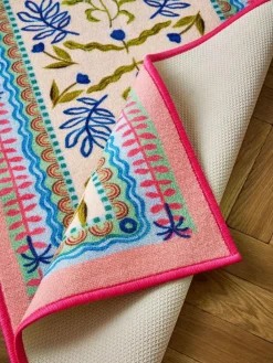 Hot Next Multi Washable Bright Floral Print Runner