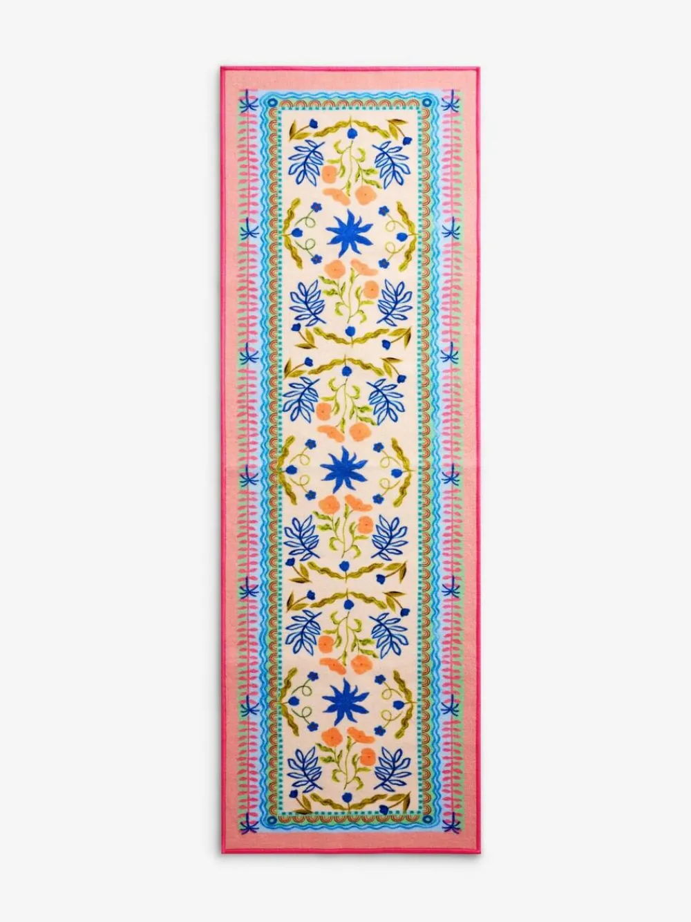 Hot Next Multi Washable Bright Floral Print Runner