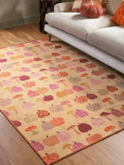 Online Next Multi Washable Pumpkin Halloween Rug