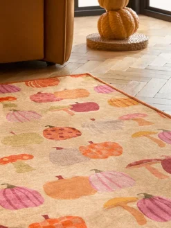 Online Next Multi Washable Pumpkin Halloween Rug