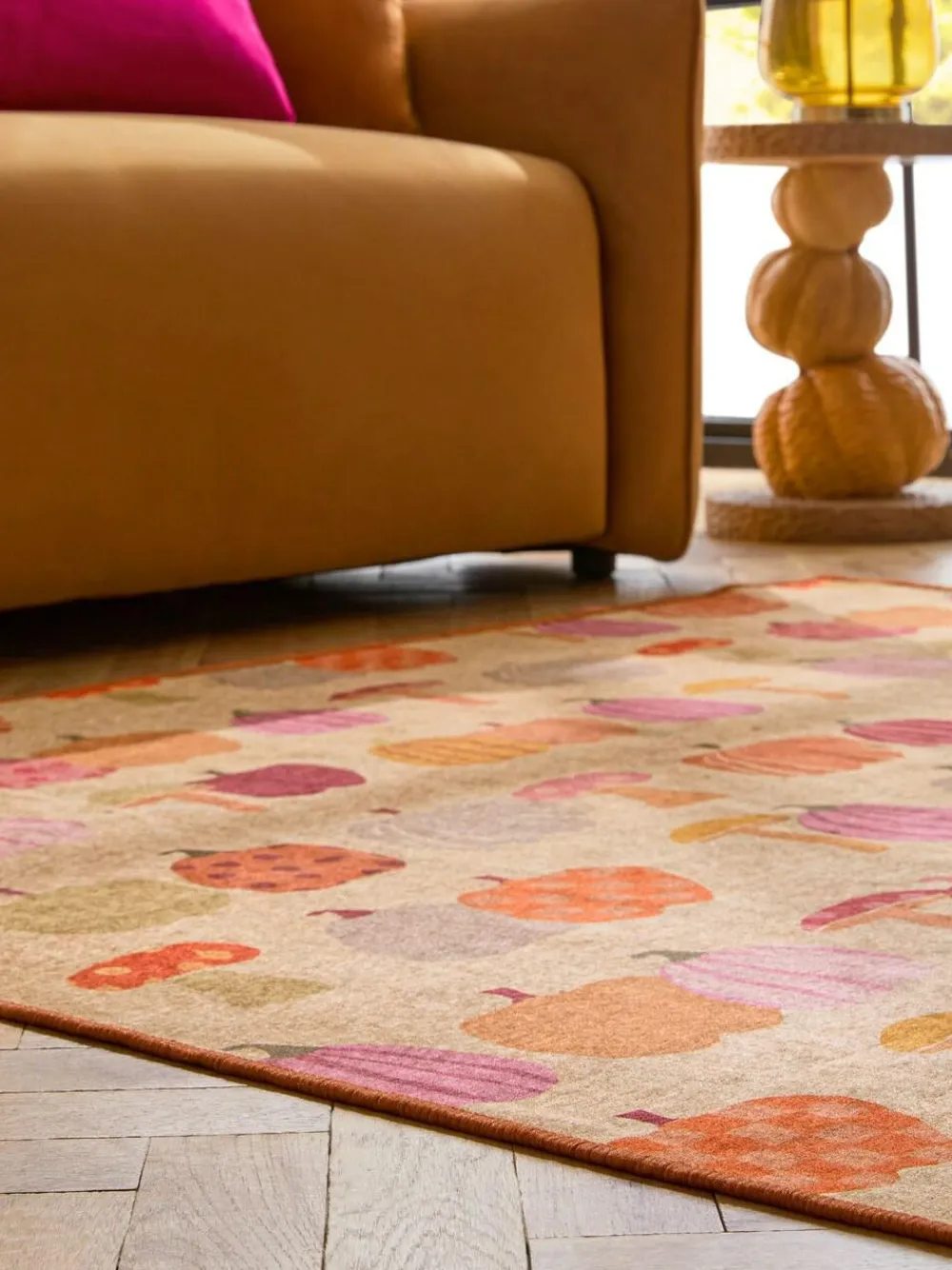 Online Next Multi Washable Pumpkin Halloween Rug