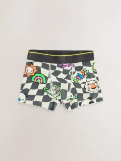 New Next Multicolour Checkerboard Junior Pattern Trunks 5 Pack (1.5-16yrs)