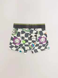 New Next Multicolour Checkerboard Junior Pattern Trunks 5 Pack (1.5-16yrs)