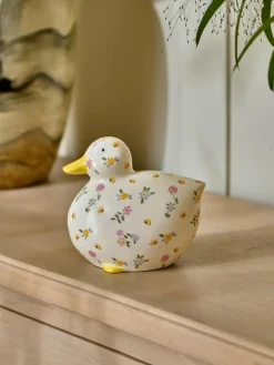 Next Multicolour Ditsy Floral Ceramic Duck Ornament^ Ornaments