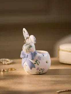 Next Multicolour Floral Ceramic Bunny Ring Holder^ Storage & Organisation|Ornaments
