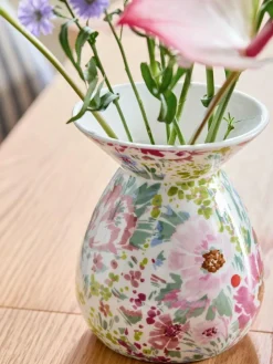 Hot Next Multicolour Floral Print Small Ceramic Vase
