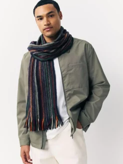 Online Next Stripe Knitted Scarf Multicolour