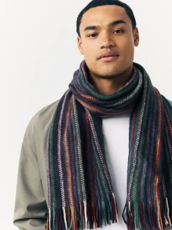 Online Next Stripe Knitted Scarf Multicolour