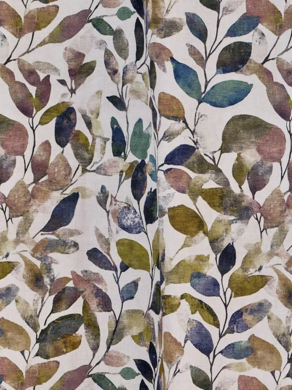 Clearance Next Multicoloured Leaves Print Blackout/Thermal Eyelet Curtains