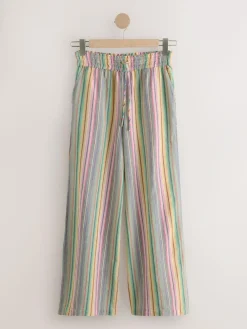Clearance Next Pull On Wide Leg Trousers Multi-coloured Stripe