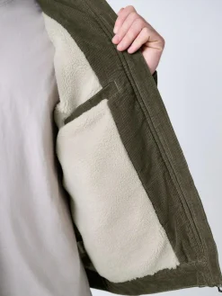 Clearance Next Corduroy Borg Lined Jacket Mushroom Brown