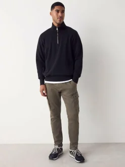 Online Next Slim Fit Slim Fit Motionflex Strech Cargo Trousers Mushroom