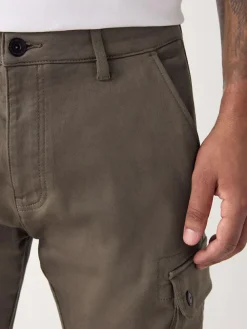 Online Next Slim Fit Slim Fit Motionflex Strech Cargo Trousers Mushroom