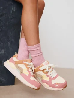 Sale Next Colourblock Lace-Up Trainers Muted