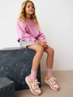 Sale Next Colourblock Lace-Up Trainers Muted