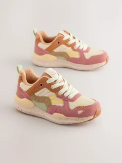 Sale Next Colourblock Lace-Up Trainers Muted