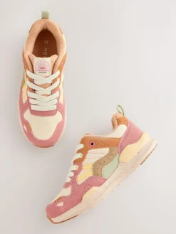 Sale Next Colourblock Lace-Up Trainers Muted