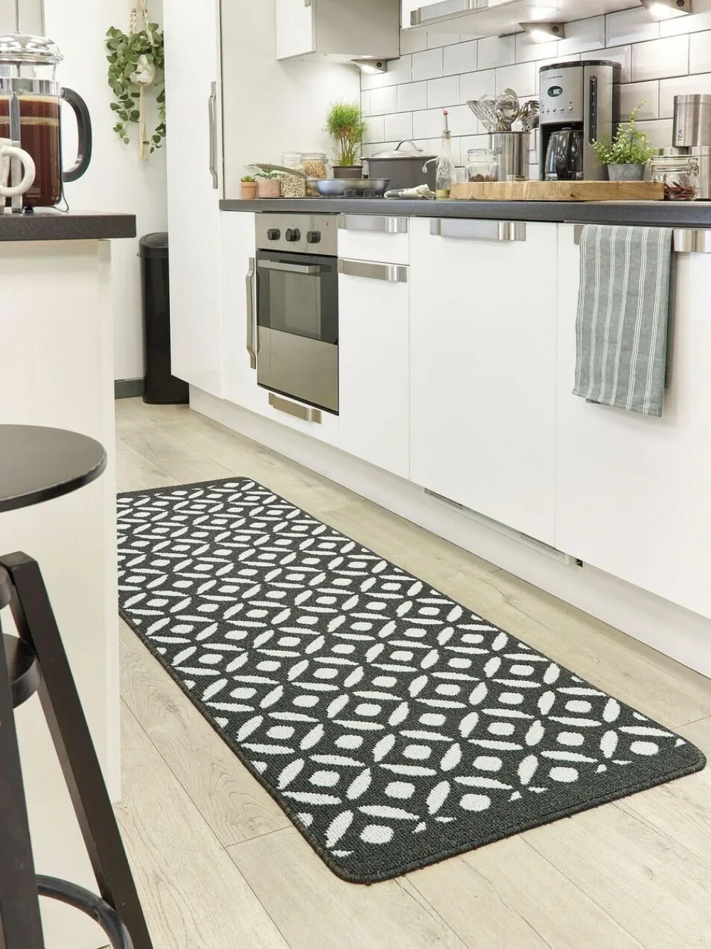 Clearance My Mat Crescent Large Runner Charcoal