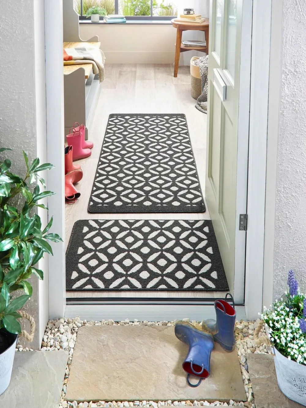 Clearance My Mat Crescent Large Runner Charcoal