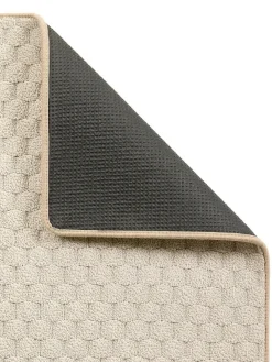 Clearance My Mat Sculptured Honeycomb Rug Ivory
